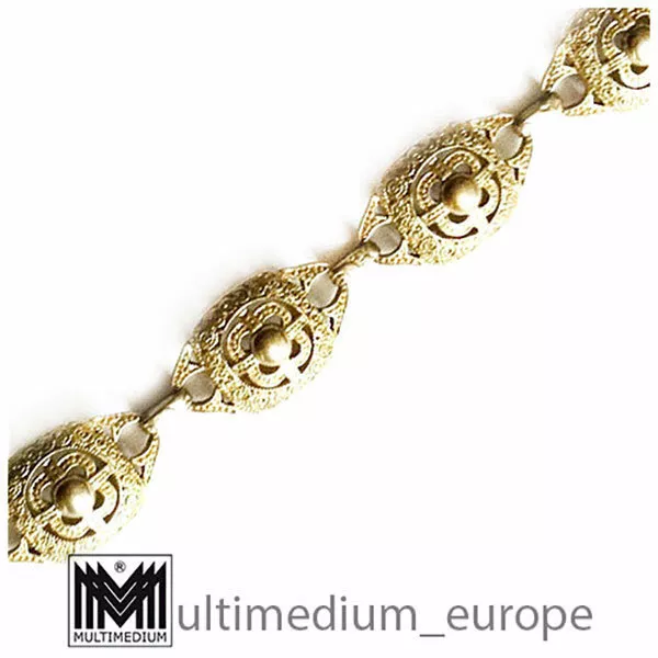 Art Deco Theodor Fahrner Pforzheim Silber Armband vergoldet silver gilt bracelet