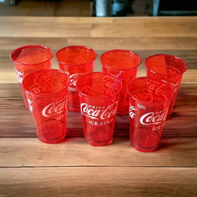 LOT DE 7 verres en plastiques Coca cola ice cold vintage, ancien EUR 19,00  - PicClick FR