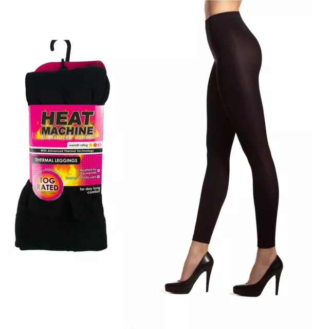 LADIES WINTER THERMAL Tog Rated Heat Machine Brushed Inside Leggings Warm  Tight £5.99 - PicClick UK