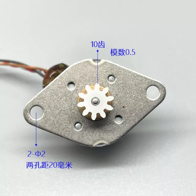 Mini 15BY 15MM 18 Deg 2-Phase 4-Wire Stepper Motor Micro Stepping Motor 10T Gear 3