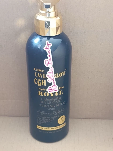 Lait éclaircissant Caviar Glow - Anti-taches, SPF 50, 500ml, Teint Nigérian, Usage Quotidien