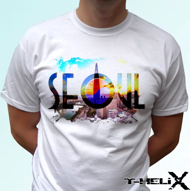 Seoul - t shirt flag top South Korea tee design mens, womens, kids baby sizes