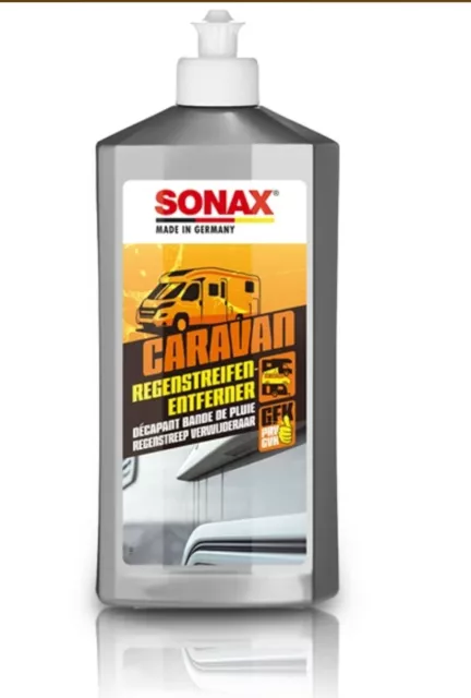 SONAX 500 ml CARAVAN REGENSTREIFENENTFERNER INTENSIVREINIGER SCHLEIFMITTELHALTIG