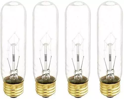 Bulbrite B60T10C 60-Watt Incandescent T10 Tubular Bulb, 120V, Clear (4)