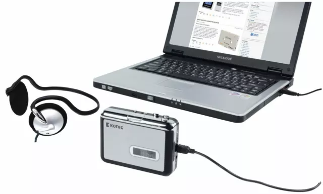 König Tragbarer USB Kassette zu MP3 Konverter PC Laptop usw. 3