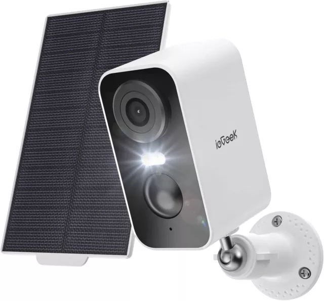 ieGeek 2K Outdoor Wireless Solar Security Camera Home WiFi Battery CCTV System