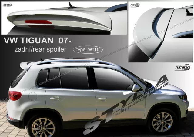 Fit For Volkswagen VW Tiguan MK2 2017-19 Carbon Fiber Rear Roof Spoiler  Wing Lip