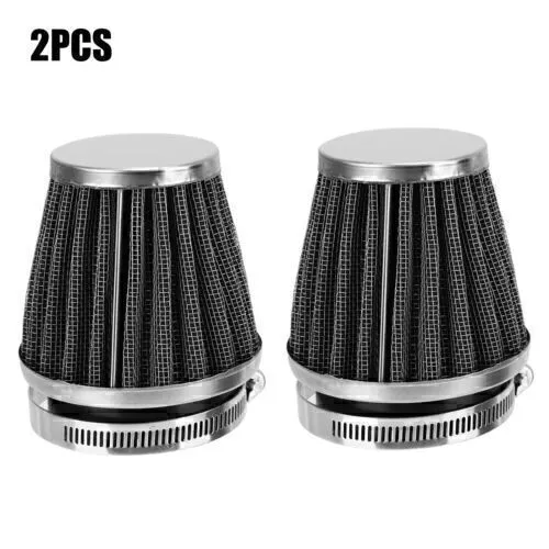 2Stk Universal Sportluftfilter luftfilter 50mm für Vergaser Motorrad Quad ATV