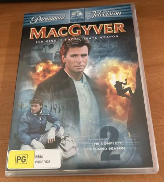 MacGyver : Season 2 (1986 : 6 Disc DVD Set) Very Good Condition Region 4