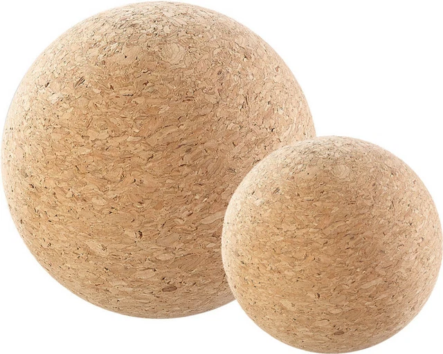 Balles de massage et d'exercice en liège Ø 6,5 cm, Ø 10 cm - Newgen Medicals