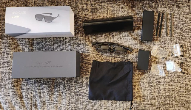Mad Gaze Glow Plus Black Augmented Reality Smart Glasses used From Japan