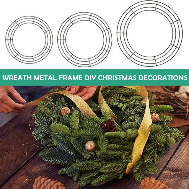 Iron Wire Frame Rings For Xmas Door Wreath Making 10" Sale 12" 8" DIY Craft T4U1