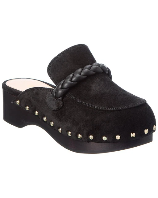 Gianvito Rossi Suede Clog Women's Black 37