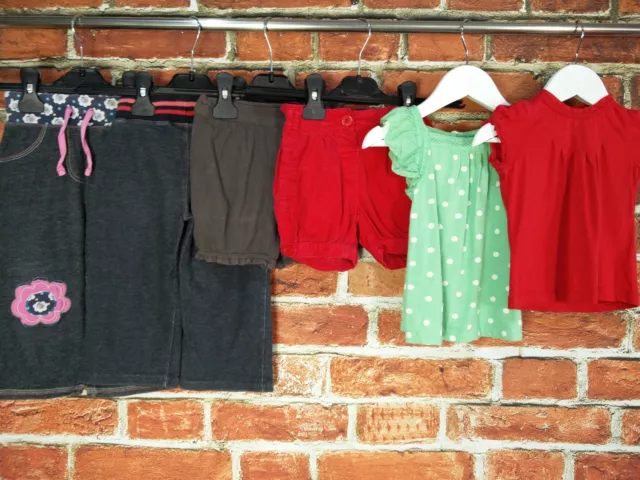 Baby Girls Bundle Age 12-18 Months Next M&S Trousers Top T-Shirt Shorts Set 86Cm