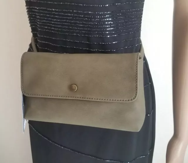 WOMEN'S FLAP FANNY PACK Bag Purse, GREEN Universal Thread