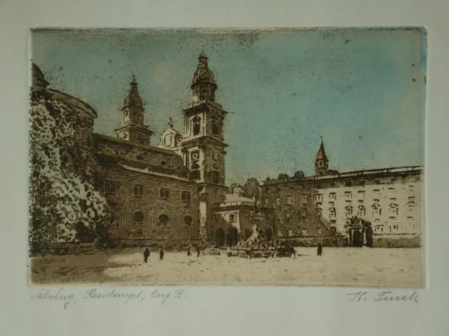 Karl Tucek (Wien 1889-1952 ebd.) Residenzplatz Salzburg