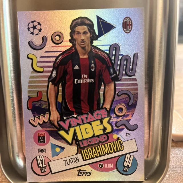 MATCH ATTAX CL 2024 25 Vintage Vibes Legend Zlatan Ibrahimovic Of AC match-attax-cl-2024-25-vintage-vibes-legend-zlatan-ibrahimovic-of-ac