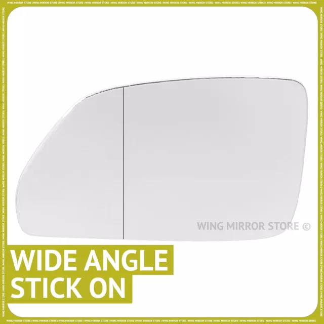 Left hand passenger side for Skoda Roomster 06-15 wing mirror glass Wide Angle