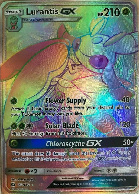 LURANTIS GX 150/149 SECRET RARE HYPER RAINBOW FULL ART Pokemon Sun & Moon NM $19.97 - PicClick CA LURANTIS GX 150/149 SECRET RARE HYPER RAINBOW FULL ART Pokemon Sun & Moon NM $19.97 - PicClick CA