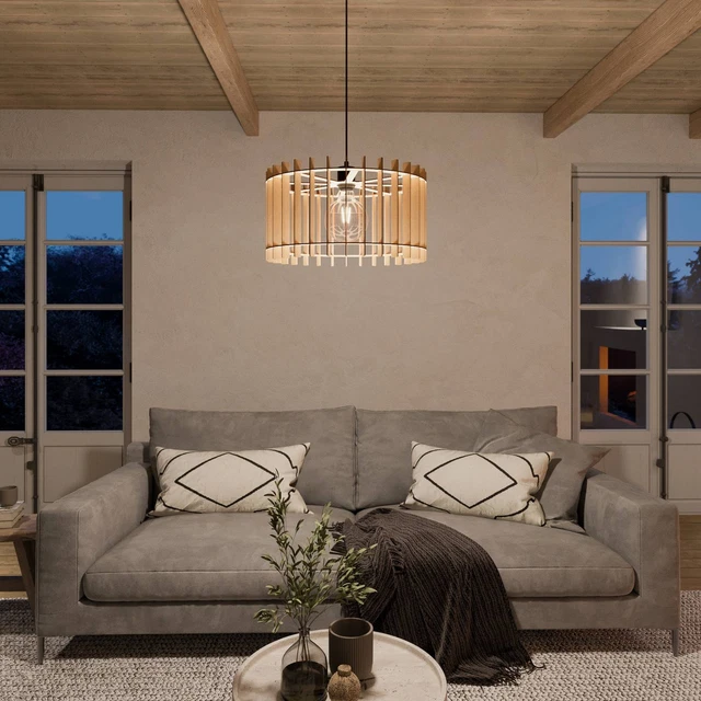 Envostar Pendelleuchte 'Mors' (Skandinavisch) aus Holz u.a. für Wohnzimmer &