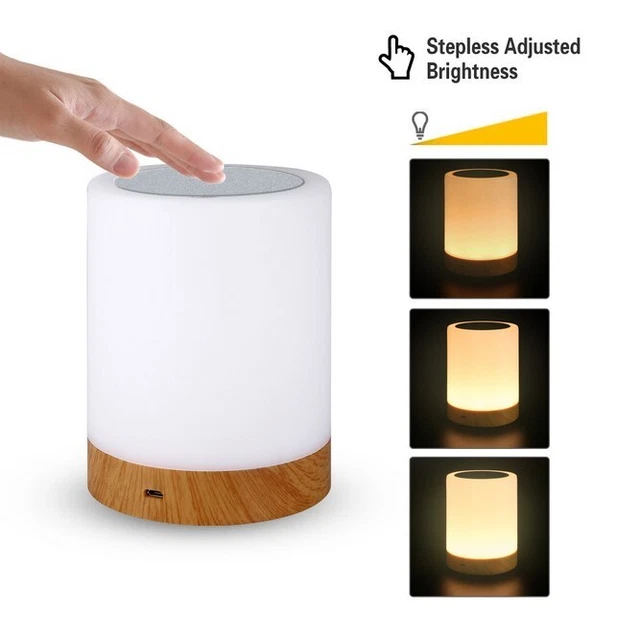 LED Nachttischlampe Touch Nachtlicht Atmosphäre Farben Dimmbar Farbwechsel DE