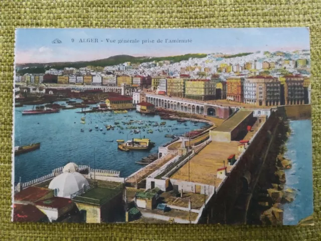 1920's Algeria, General View Taken From The Admiralty, Boats in the Harbour 
