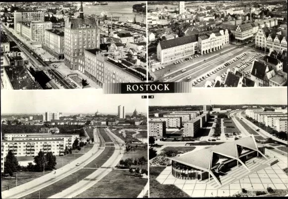 Ak Hansestadt Rostock, Lange Str., Stadthafen, Südstadt, Ernst... - 3600450