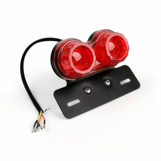 Motorcycle Led Rear Phare Arrière Brake Indicator Light Number Plate 12V Red A