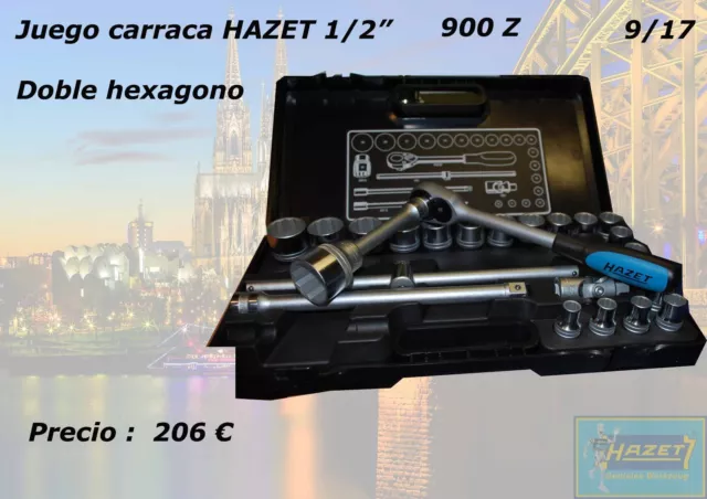 juego de llave de carraca de 1/2" doble hexagono HAZET 900 z
