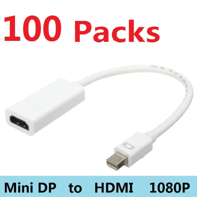 Wholesales 100 x Mini DP Thunderbolt DP to HDMI Adapter for MacBook Pro Air Mac