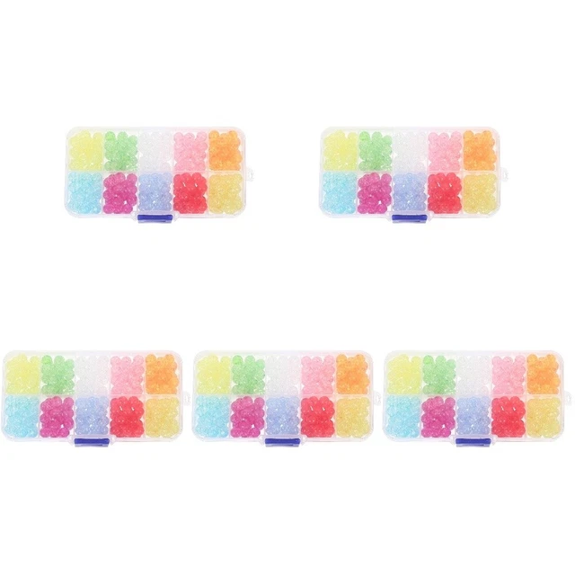 5 Boxes DIY Craft Bead DIY Bracelet Bead Crackle Beads Necklace Beads Jewelry