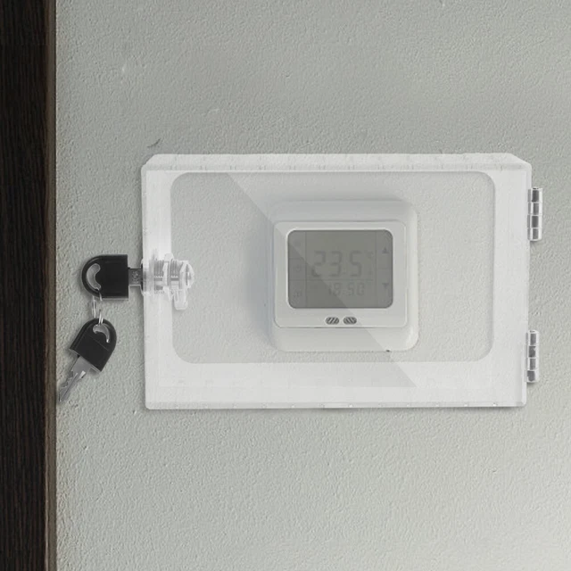 Coperchio Termostato Universale Cassetta Di Sicurezza Con Serratura Trasparente Grande Termostato Guardia Per Termostato A Parete Pannello Termostato Blocco Guardia Per Casa B