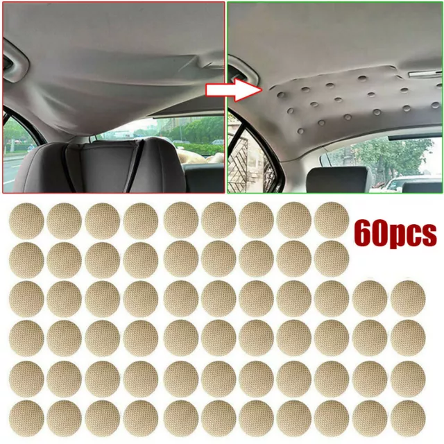 Car Roof Repair Rivets Sagging Headliner Fix Repair Pins 60 pc Snap Rivet Parts,