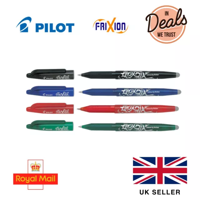 Pilot Frixion Roller Ball Erasable Pens - 0.7 mm Tip Pens - BLACK & RED