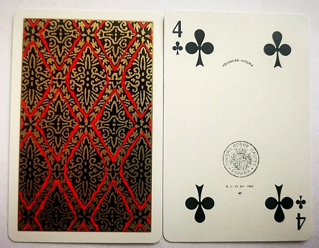 Europe 1962 Miciano Design Vintage Playing Cards Fournier  52 &2J& Box Post Free