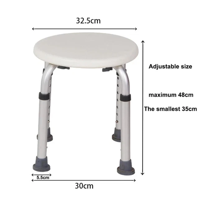 Eco-friendly Antirust Shower Chair Bathroom Stool Shower Stool Toilet Chair 2