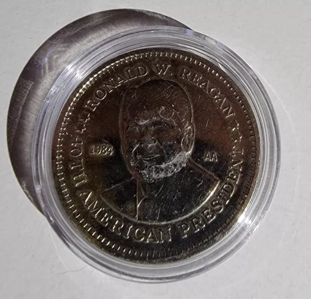 Ronald Reagan Commemorative Medal - Historic Mint Double Eagle  1  1/2 inches