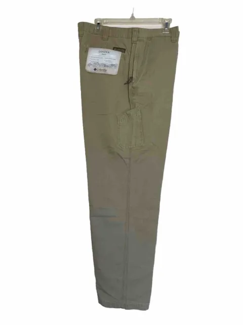 NWT Columbia Lander Utility Hiking Pants Mens 38x32 Khaki Chino Twill Outdoor