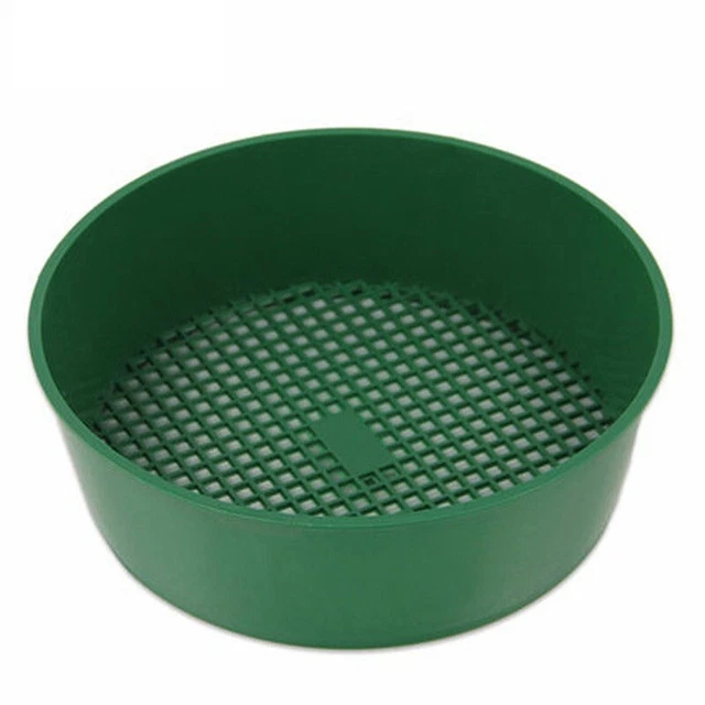 Neu Große Kunststoff Rund Grün Garten Sieb Sieb für Kompost und Boden 21 *5CM