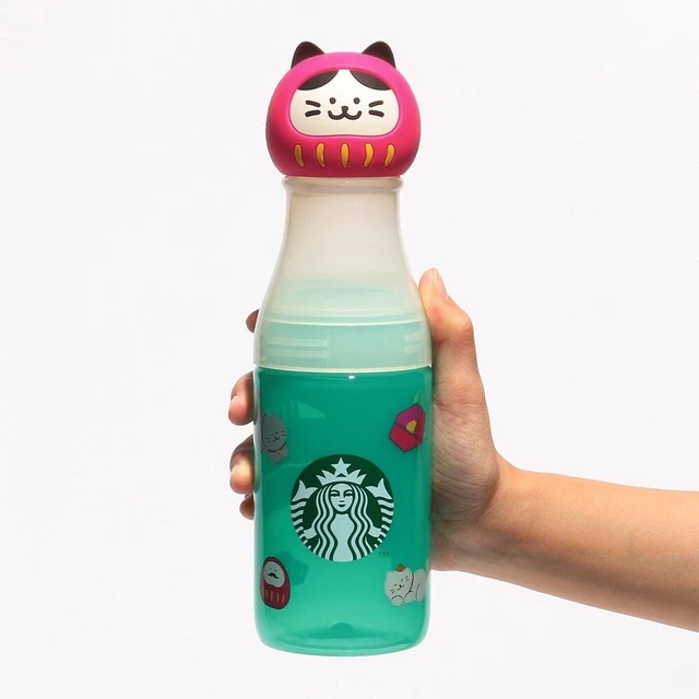 STARBUCKS JAPAN NEW Year 2024 bottle cat daruma Green 500ml 49.40