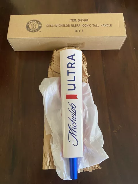 Michelob Ultra Ribbon Logo Iconic Beer Tap Handle 12" Tall New In Box FREE SHIP