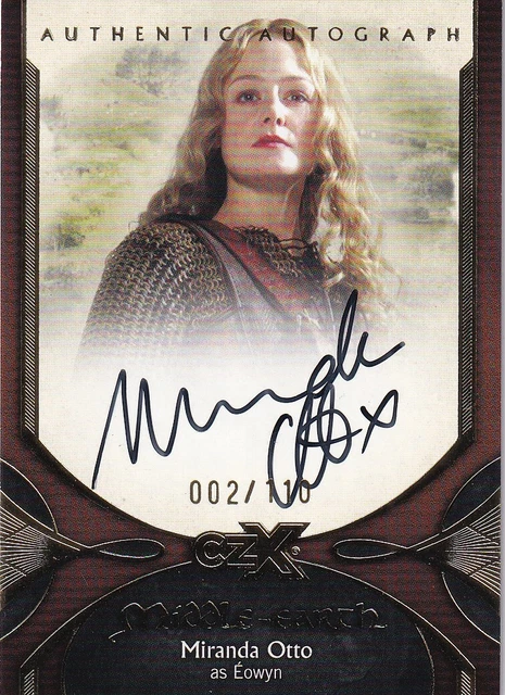 CZX Middle Earth Miranda Otto as Eowyn auto insert card MO-E #38/110