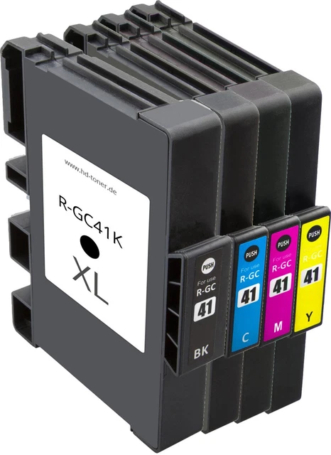 Pack De 4 Cartouches Haute Capacité D'encre Ricoh Pour Aficio SG3110dnw Gc 41