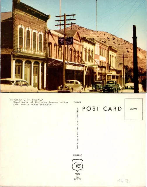 Virginia City Nevada Street Scene Postcard Unused (46131)