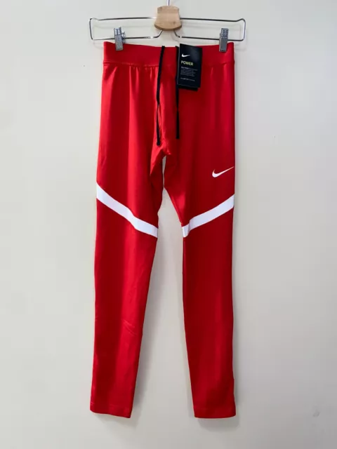 Nike Power Stock Race Day Tight Running Leggings Red Size S 835955-658 NEW