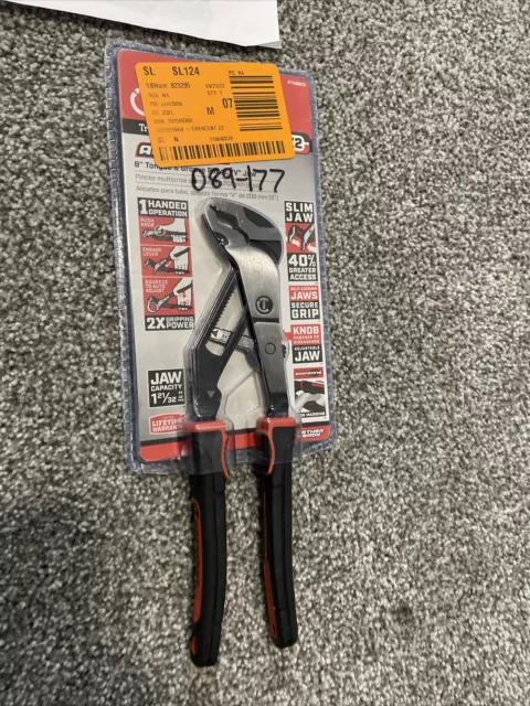 Crescent Z2 Auto-Bite Tongue And Groove Pliers 8'' Dual Material RTAB8CG