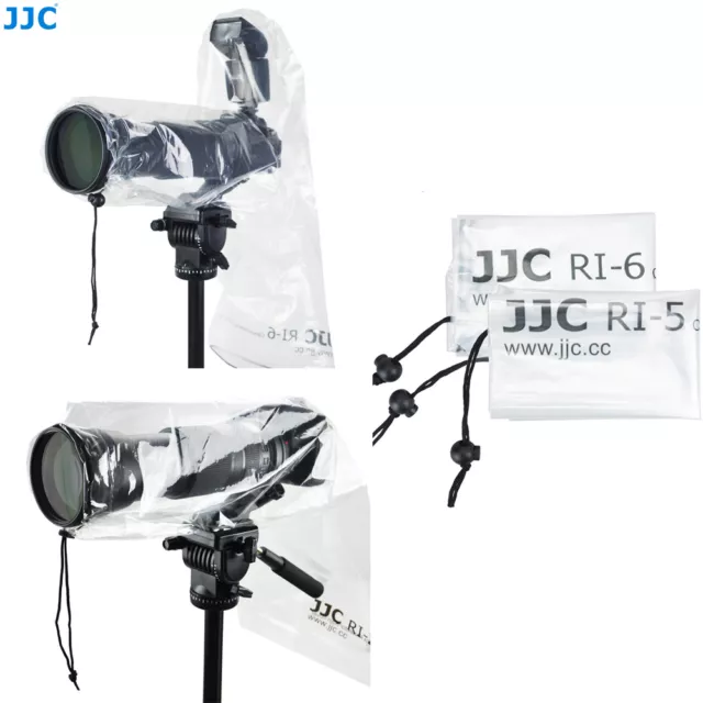 JJC 2 PACK SET OF WATERPROOF RAIN COVER PROTECTOR FOR Canon Nikon DSLR CAMERA