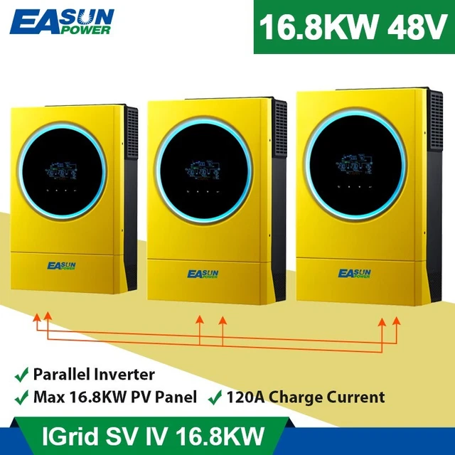 EASUN SV IV off Grid 16.8KW Solar Wechselrichter 3 Phrasen Inverter 48V ...