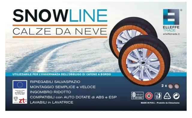 CALZE DA NEVE SNOW LINE. Taglia L.  Omologate Nuove.