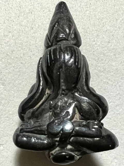 Phra Pidta Lp Ta Rare Old Thai Buddha Amulet Pendant Magic Ancient Idol#336